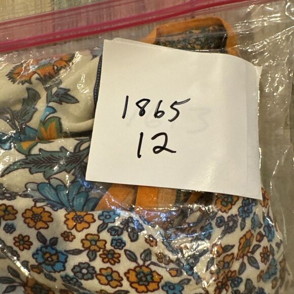 Floral Boho Midi Dress Small Lined Cottagecore Peasant Flower Romantic Casual - Picture 14 of 14